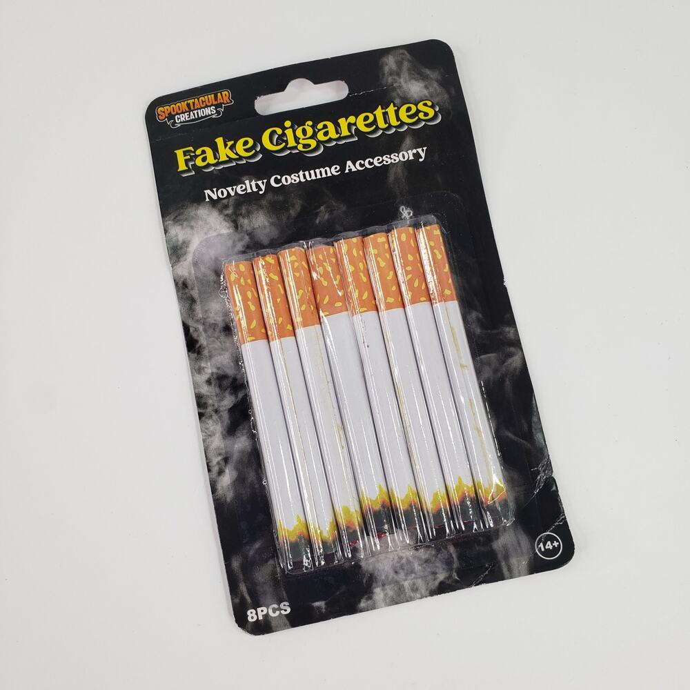 Set of 8 Fake Cigarettes Cosplay Theatre Prop Halloween Costume Accessory Prank